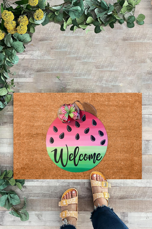 Yeşil Ve Kırmızı, Welcome, İç Ve Dış Kapı Önü Paspası, Dijital Baskı Paspas