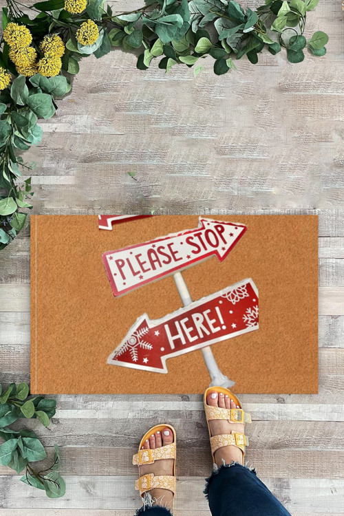 Please Stop Here, Kırmızı Tabela, Yılbaşı Temalı Kapı Önü Paspası