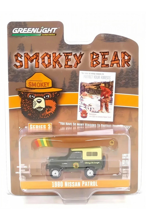 Greenlight 1/64 Smokey Bear Series 3- 1980 Nissan Patrol 38060-F