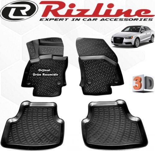 Audi A3 3d Paspas Havuzlu Sedan 2013 - 2020 Arası Siyah 4 Lü Set
