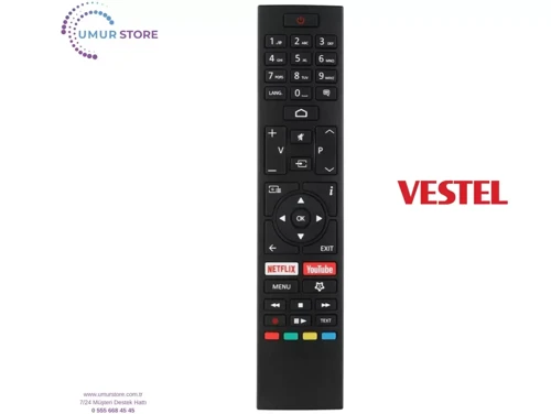 Vestel İle Uyumlu 58UA9600 4K Android Smart LED TV Kumandası – Mikrofonsuz