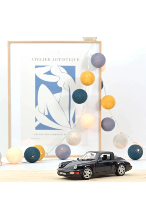 187340 1/18 Porsche 911 Carrera 4 Targa 1991 Blue Metallic