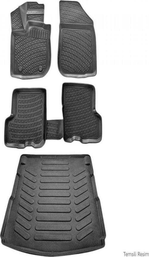 Ford Connect 2003-2012 3d Paspas Siyah & Bagaj Havuzu Set