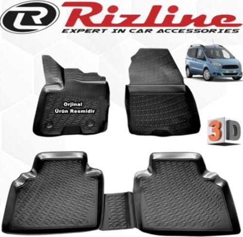 Ford Courier 3d Paspas Havuzlu 2014 - 2020 Arası Siyah 4 Parça Set