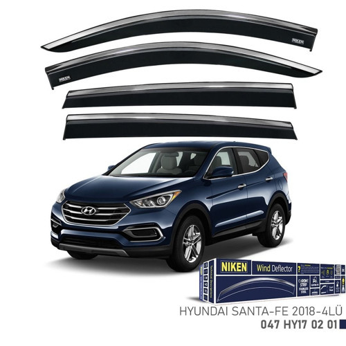 Hyundai Santa Fe Cam Rüzgarlığı Kromlu 4'Lü 2018+ Sonrası