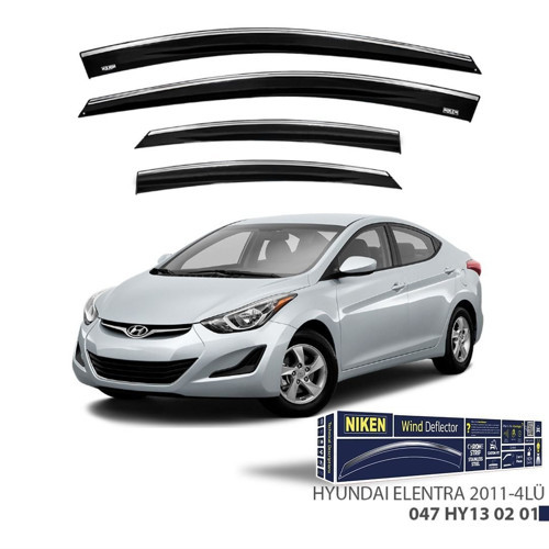Hyundai Elantra Cam Rüzgarlığı Kromlu 4'Lü 2011+ Sonrası