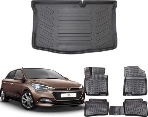 Hyundai I20 2015-2020 3d Havuzlu Paspas Ve Bagaj Havuzu Siyah