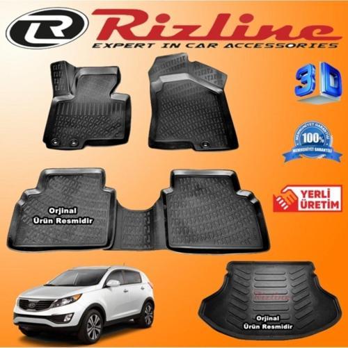 Kia Sportage 3d Paspas + 3d Bagaj Havuzu 2010 - 2015 Arası Siyah Set