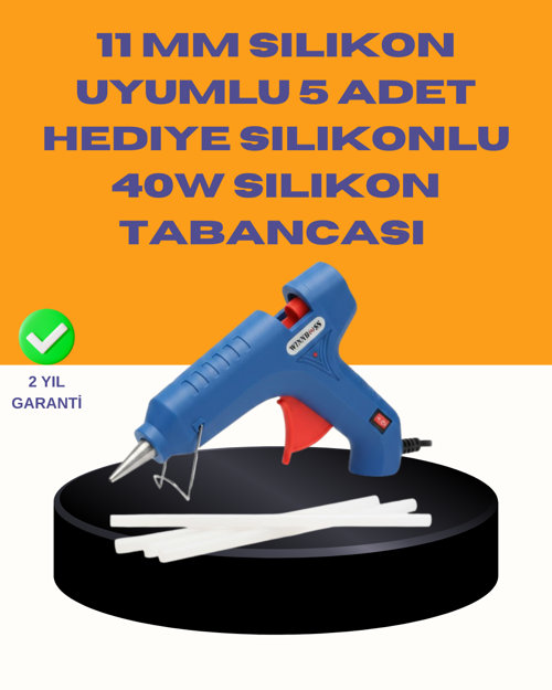 popüler 40W Sıcak Mum Silikon Tabancası 5 Silikon Hediyeli Hızlı Yapıştırma 2026