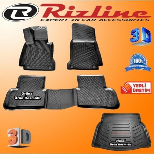 Mercedes W205 C200 3d Paspas + 3d Rampalı Bagaj Havuzu 2014-2020 Arası Siyah Set