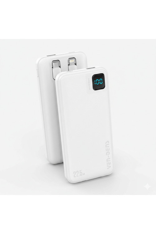 VD-PB060 10000 mAh Premium Power bank Dahili Çift Kablolu