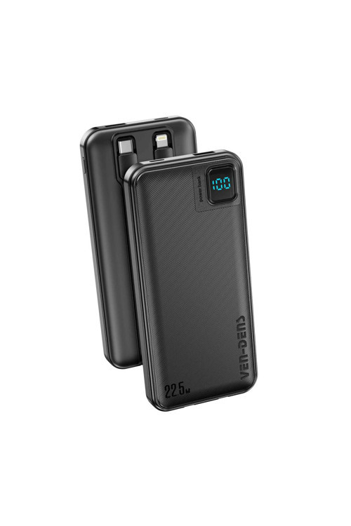 VD-PB061 20000mAh Premium Powerbank Dahili Çift Kablolu