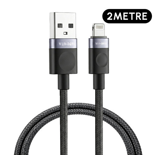 VD-DCM02 Premium Lightning Örgülü Hızlı Şarj Kablosu - 2 Metre