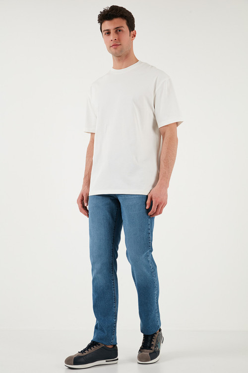 Lse 511 Pamuklu Slim Fit Normal Bel Dar Paça Jeans Erkek Kot Pantolon A2081-0049 MAVİ