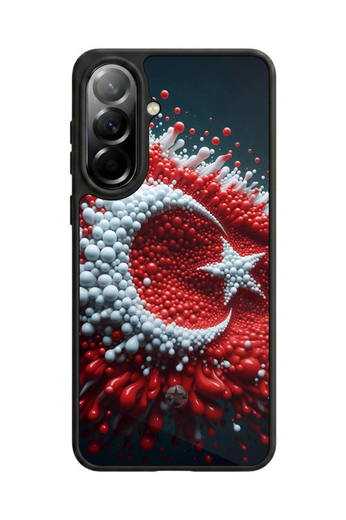 Samsung Galaxy A37 Uyumlu Baskılı, Mat Siyah,Yumuşak Silikon, Koruyucu,Şok Emici Kapak,Kılıf