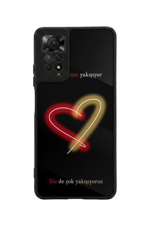 Redmi Note 11 Pro / 12 Pro Uyumlu Baskılı, Mat Siyah,Yumuşak Silikon, Koruyucu,Şok Emici Kapak,Kılıf