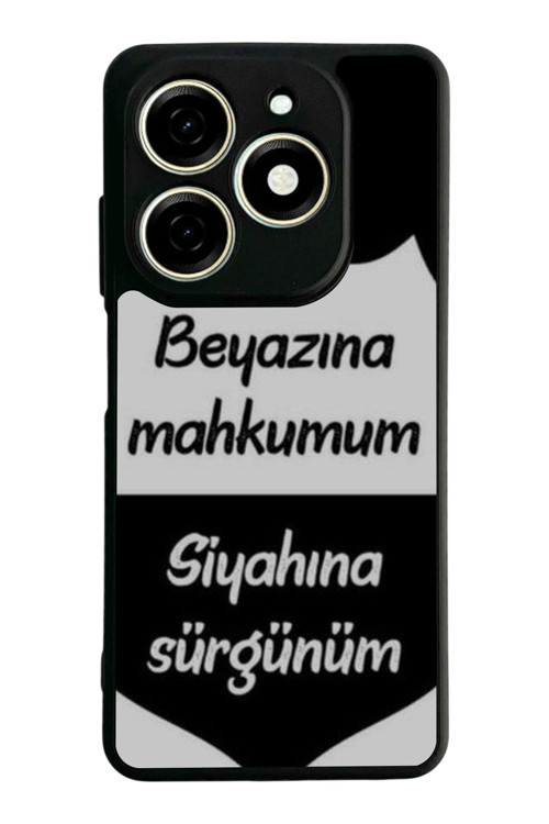 Spark 20 / 20C Uyumlu Baskılı, Mat Siyah,Yumuşak Silikon, Koruyucu,Şok Emici Kapak,Kılıf
