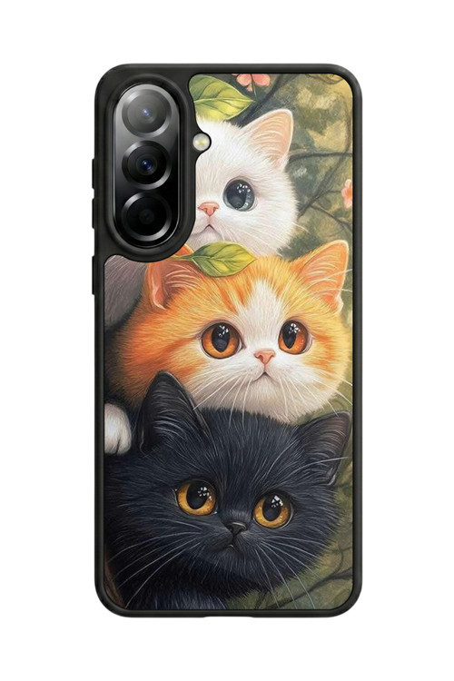 Samsung Galaxy A37 Uyumlu Baskılı, Mat Siyah,Yumuşak Silikon, Koruyucu,Şok Emici Kapak,Kılıf