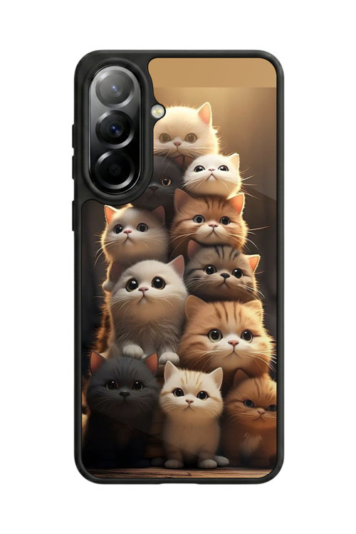 Samsung Galaxy A37 Uyumlu Baskılı, Mat Siyah,Yumuşak Silikon, Koruyucu,Şok Emici Kapak,Kılıf