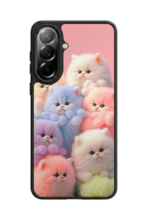 Samsung Galaxy A37 Uyumlu Baskılı, Mat Siyah,Yumuşak Silikon, Koruyucu,Şok Emici Kapak,Kılıf