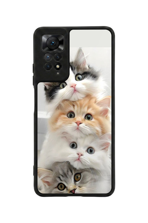 Redmi Note 11 Pro / 12 Pro Uyumlu Baskılı, Mat Siyah,Yumuşak Silikon, Koruyucu,Şok Emici Kapak,Kılıf