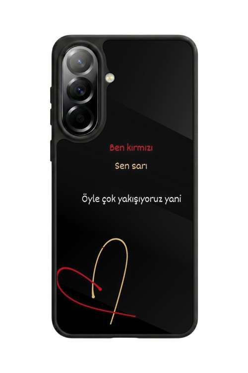 Samsung Galaxy A57 Uyumlu Baskılı, Mat Siyah,Yumuşak Silikon, Koruyucu,Şok Emici Kapak,Kılıf