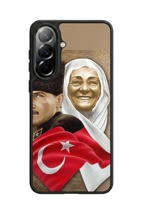 Samsung Galaxy A37 Uyumlu Baskılı, Mat Siyah,Yumuşak Silikon, Koruyucu,Şok Emici Kapak,Kılıf