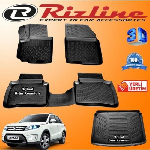 Suzuki Vitara 3d Paspas + 3d Bagaj Havuzu 2015 - 2020 Arası Siyah Set