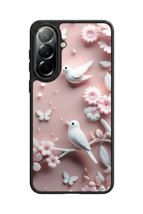 Samsung Galaxy A37 Uyumlu Baskılı, Mat Siyah,Yumuşak Silikon, Koruyucu,Şok Emici Kapak,Kılıf