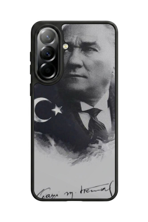 Samsung Galaxy A37 Uyumlu Baskılı, Mat Siyah,Yumuşak Silikon, Koruyucu,Şok Emici Kapak,Kılıf