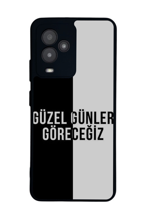 GM 24 Pro Uyumlu Baskılı, Mat Siyah,Yumuşak Silikon, Koruyucu,Şok Emici Kapak,Kılıf