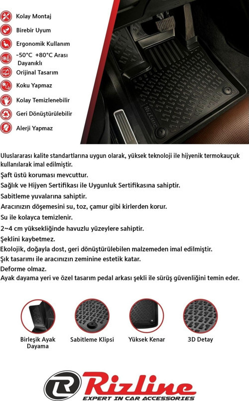 Vw Paspas Caddy 3d Siyah 2004-2010 Sonrası Uyumlu