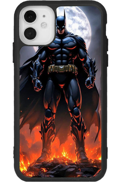 iPhone 11 Uyumlu Baskılı, Mat Siyah Renk, Yumuşak Silikon, Koruyucu, Şok Emici Kapak, Kılıf