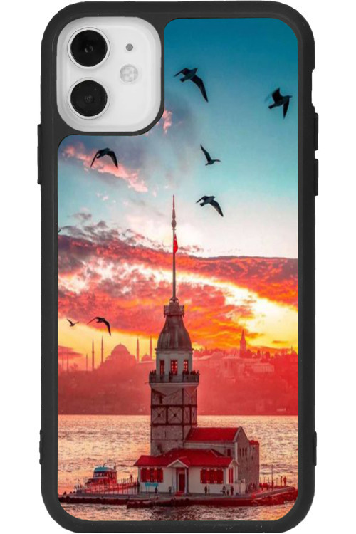 iPhone 11 Uyumlu Baskılı, Mat Siyah Renk, Yumuşak Silikon, Koruyucu, Şok Emici Kapak, Kılıf