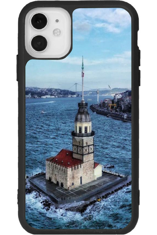 iPhone 11 Uyumlu Baskılı, Mat Siyah Renk, Yumuşak Silikon, Koruyucu, Şok Emici Kapak, Kılıf