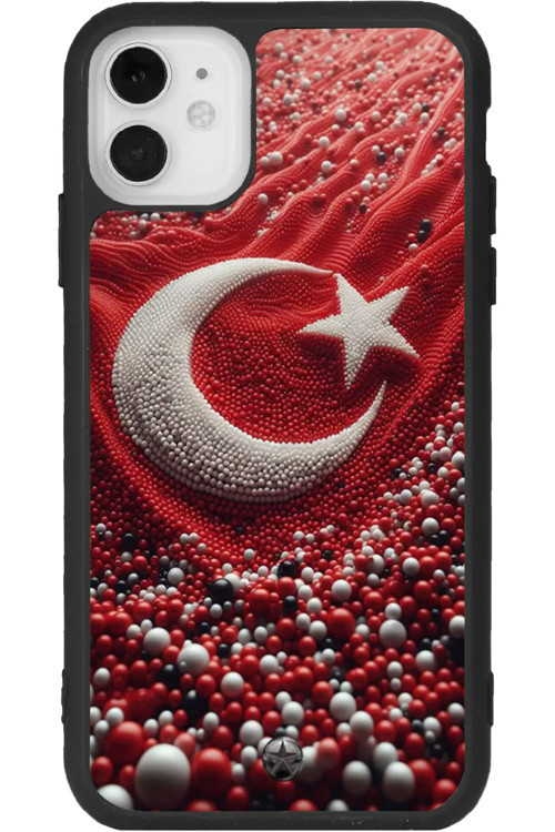 iPhone 11 Uyumlu Baskılı, Mat Siyah Renk, Yumuşak Silikon, Koruyucu, Şok Emici Kapak, Kılıf