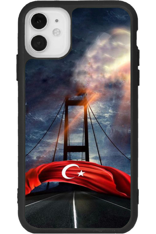 iPhone 11 Uyumlu Baskılı, Mat Siyah Renk, Yumuşak Silikon, Koruyucu, Şok Emici Kapak, Kılıf