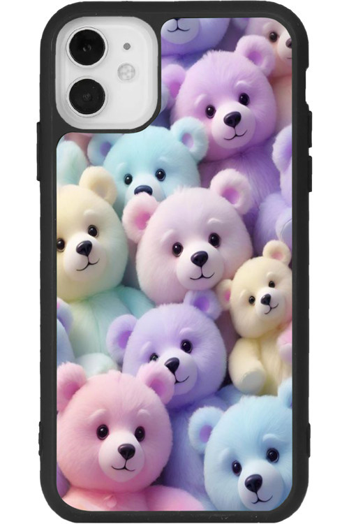 iPhone 11 Uyumlu Baskılı, Mat Siyah Renk, Yumuşak Silikon, Koruyucu, Şok Emici Kapak, Kılıf