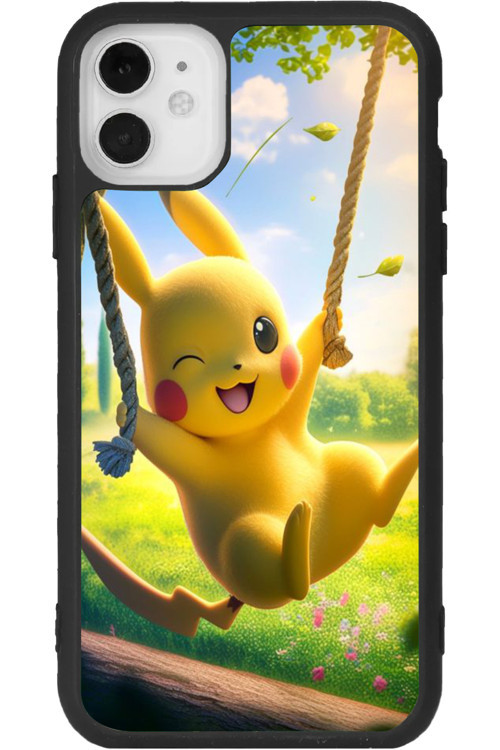 iPhone 11 Uyumlu Baskılı, Mat Siyah Renk, Yumuşak Silikon, Koruyucu, Şok Emici Kapak, Kılıf