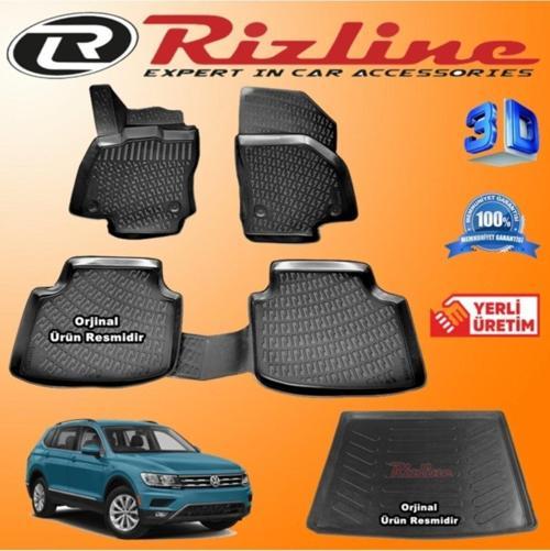 Vw Tiguan 3d Paspas + 3d Bagaj Havuzu 2016-2020 Arası Siyah Set
