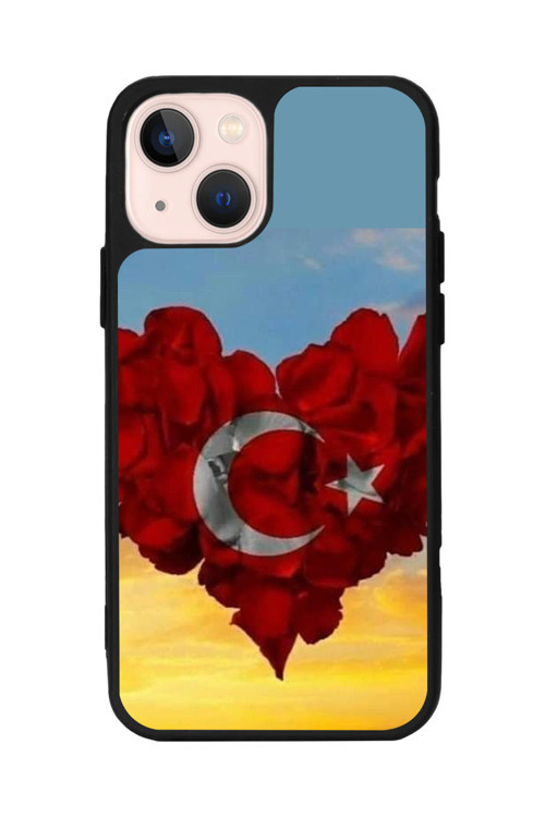 Apple İphone 13 Uyumlu Baskılı, Mat Siyah,Yumuşak Silikon,Koruyucu,Şok Emici Kapak,Kılıf