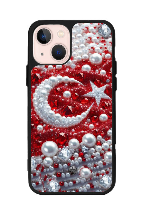 Apple İphone 13 Uyumlu Baskılı, Mat Siyah,Yumuşak Silikon,Koruyucu,Şok Emici Kapak,Kılıf