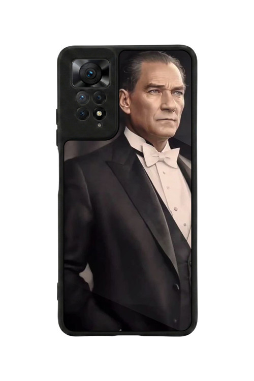 Redmi Note 11 Pro / 12 Pro Uyumlu Baskılı, Mat Siyah,Yumuşak Silikon, Koruyucu,Şok Emici Kapak,Kılıf