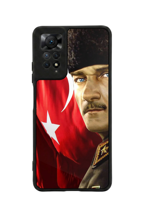 Redmi Note 11 Pro / 12 Pro Uyumlu Baskılı, Mat Siyah,Yumuşak Silikon, Koruyucu,Şok Emici Kapak,Kılıf