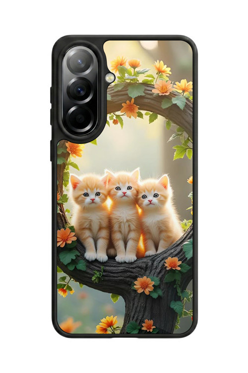 Samsung Galaxy A57 Uyumlu Baskılı, Mat Siyah,Yumuşak Silikon, Koruyucu,Şok Emici Kapak,Kılıf