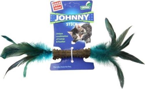Johnny Stick Doğal Çift Taraflı Yeşil Tüylü Kedi Oyuncağı