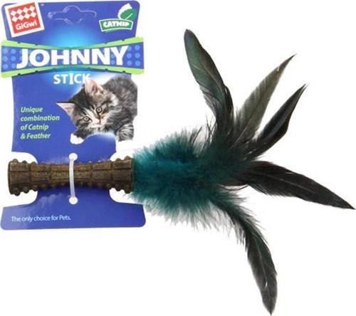 Johnny Stick Kedi Otlu Doğal Tüylü Kedi Oyuncağı