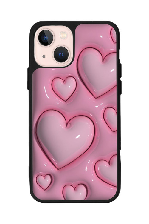Apple İphone 13 Uyumlu Baskılı, Mat Siyah,Yumuşak Silikon,Koruyucu,Şok Emici Kapak,Kılıf