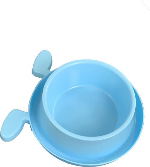 Plastik Köpek Kulaklı Mama ve Su Kabı 400 ML Turkuaz
