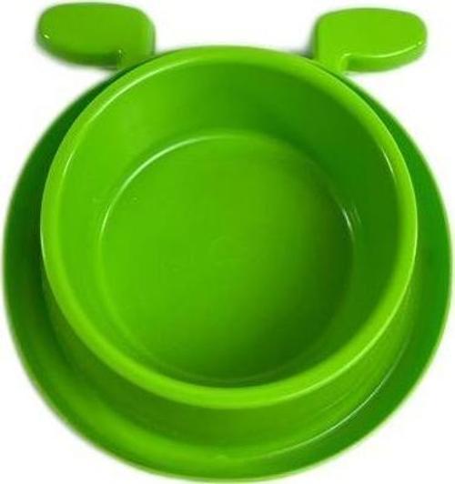 Plastik Köpek Kulaklı Mama ve Su Kabı 400 ML Yeşil